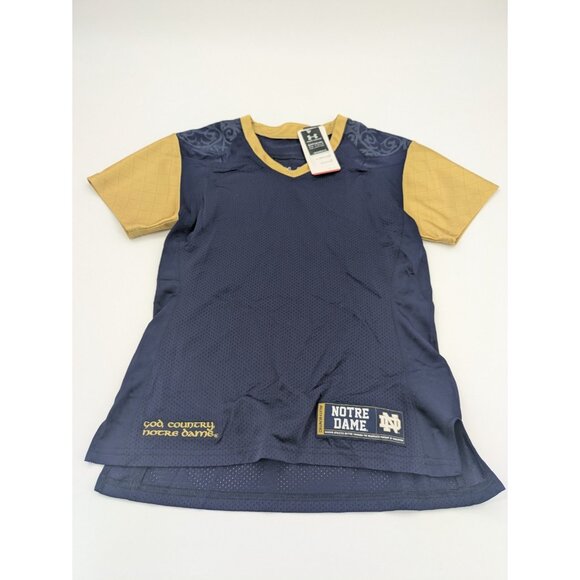 Under Armour Notre Dame Fighting Irish‎ Size Small Heat Gear God Country - Picture 1 of 9
